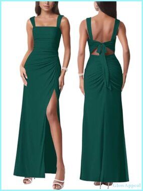 Sleeveless Mesh Maxi Dress with Ruched Details and Tie Back